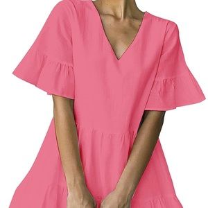 Pink shift dress with pockets Size Small